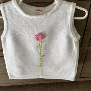 Spring Flower Sleeveless Sweater
